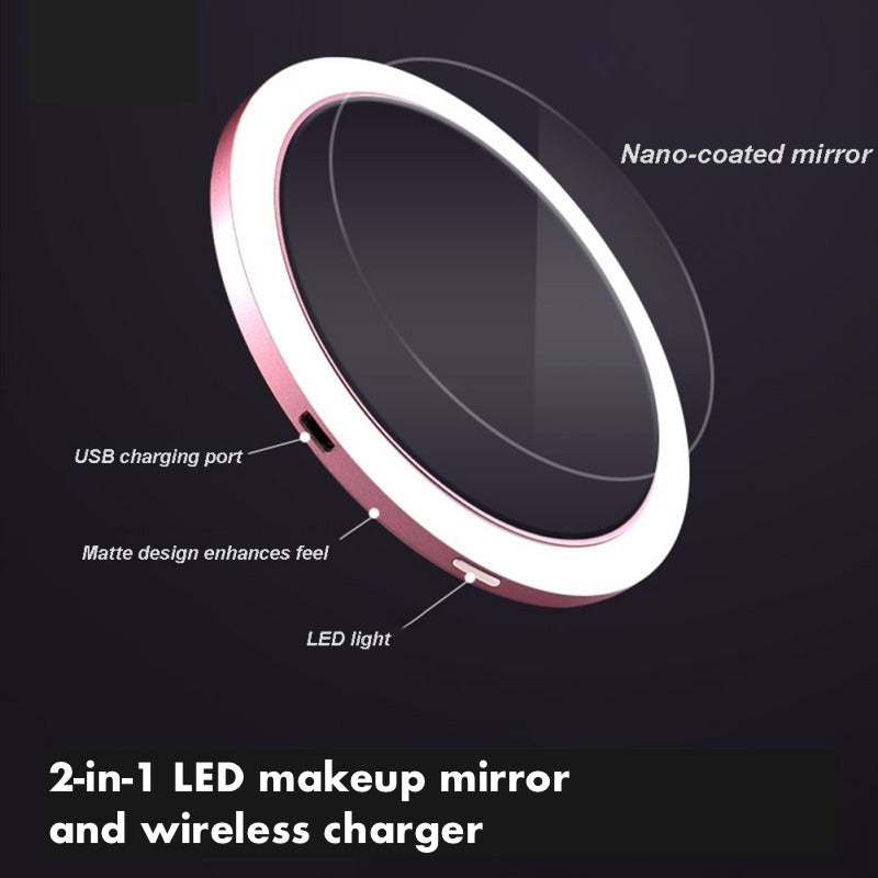 LED Makeup Mirror Wireless Charger